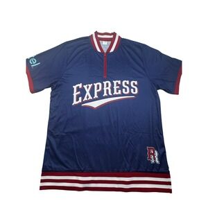 Success Brands Round Rock Express Baseball Jersey Navy Blue XL Intel Sponsor